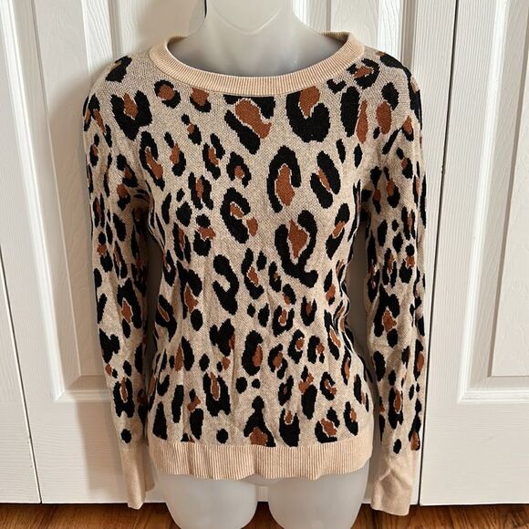 Leopard Print Comfy Soft Sweater A New Day size Medium M - Picture 1 of 5